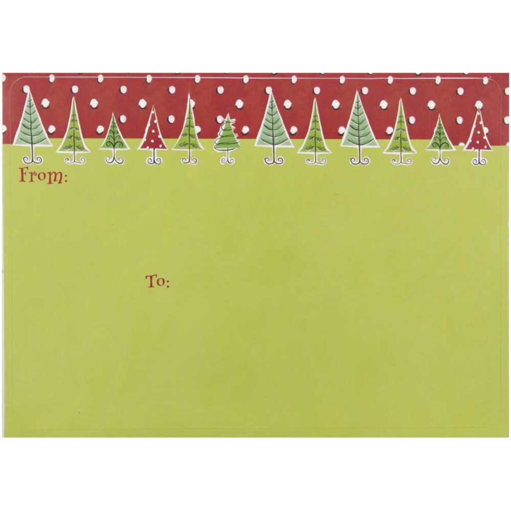 JAM Paper Green & Red Christmas Gift Tag Stickers
